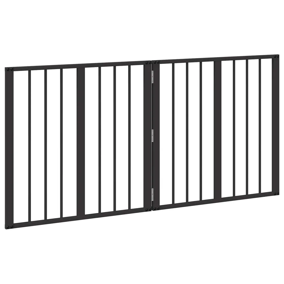 Dog Gate Indoor Pet Enclosure Foldable 60 x 60 cm Black