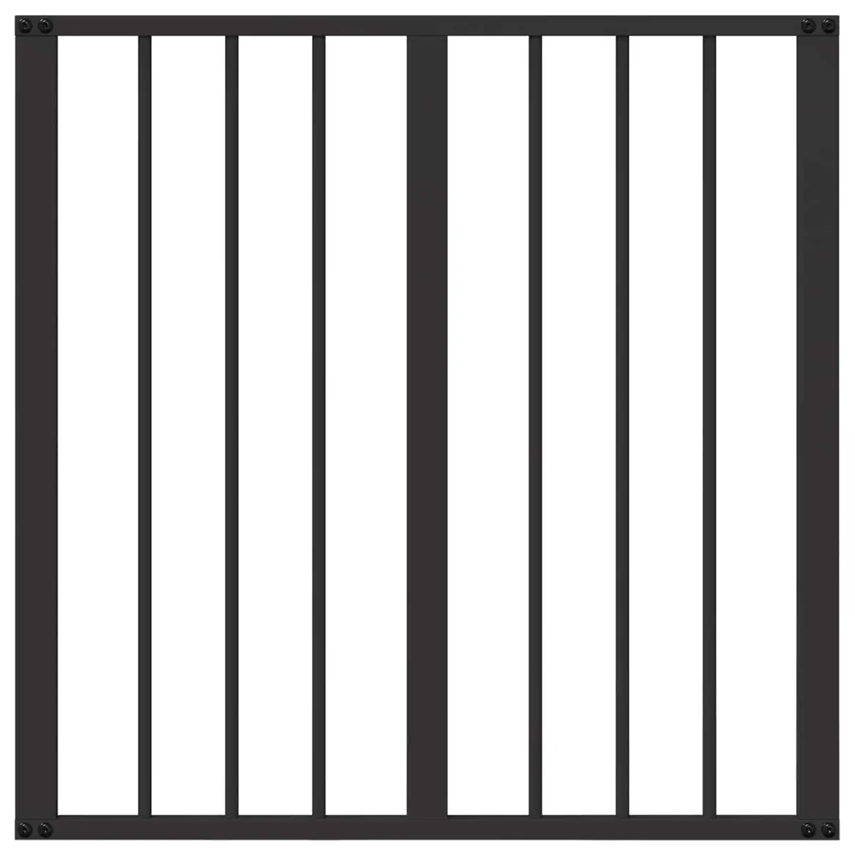 Dog Gate Indoor Playpen 4 Piece Foldable Black 60 x 60 cm