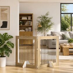 Reliable 200.5 cm Foldable Dog Gate for Indoor Safety