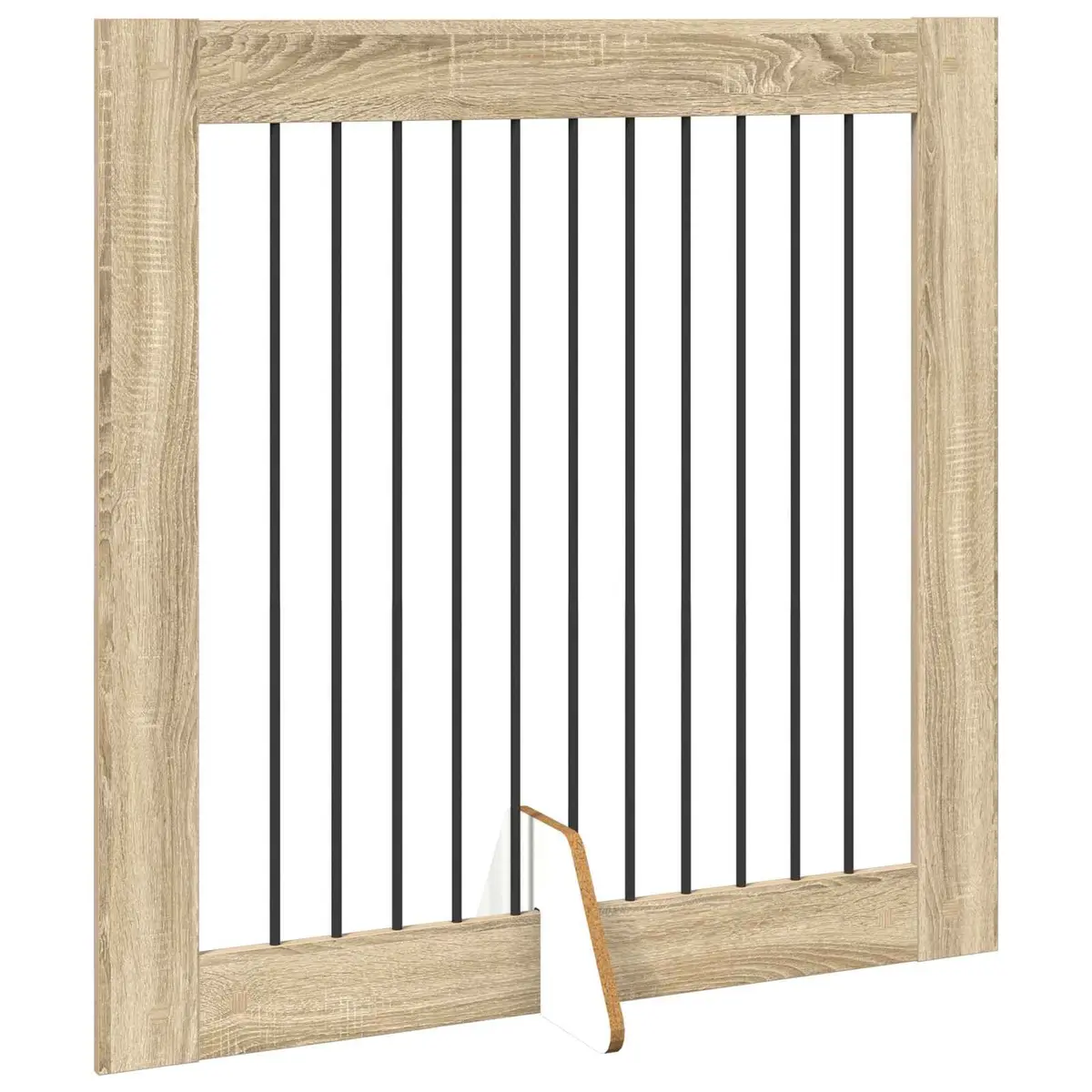 Foldable Dog Gate Indoor Pet Fence 200.5 cm Brown