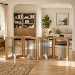 Warm and Reassuring Foldable Dog Gate - 4 Panel Set