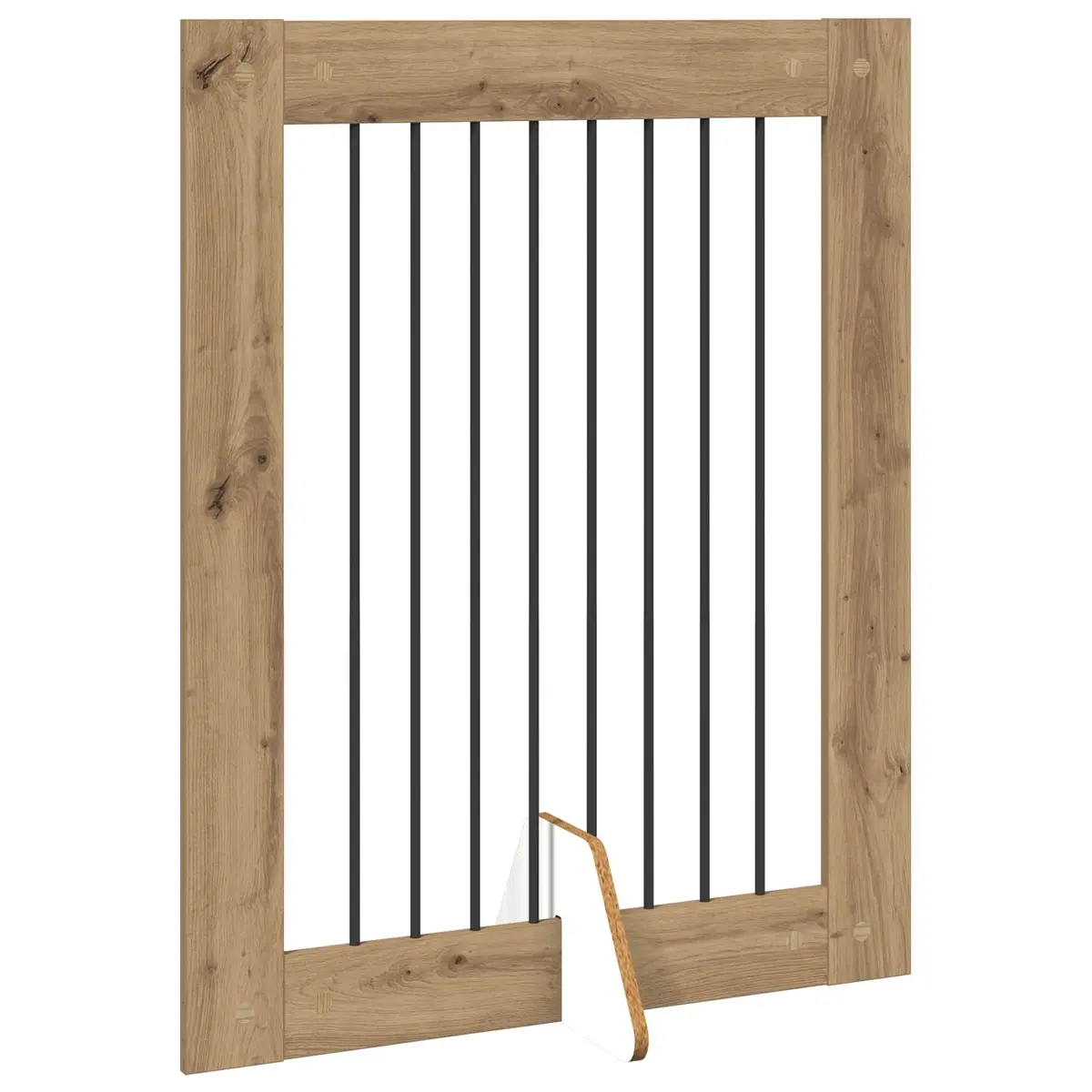 Foldable Dog Gate Indoor Portable Pet Fence 160.5 cm Brown 2 Piece
