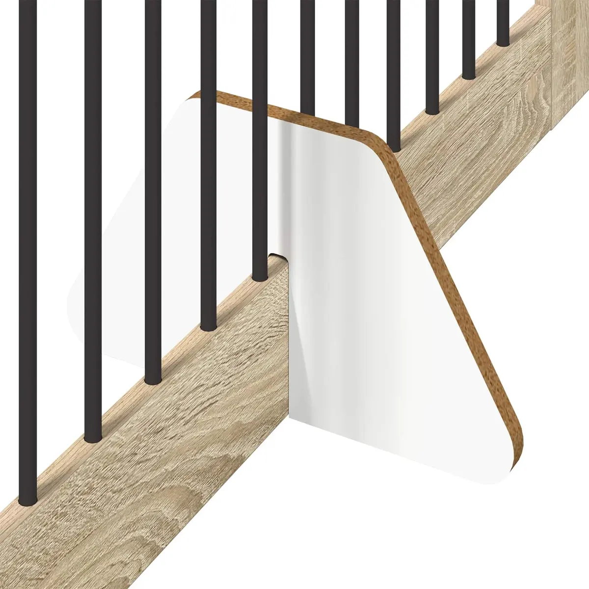 Foldable Dog Gate Indoor Pet Barrier 4 pcs Brown