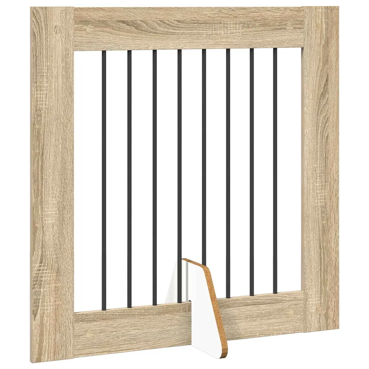 Indoor Pet Barrier 321 cm Foldable Dog Gate 4 Pieces Sonoma Oak