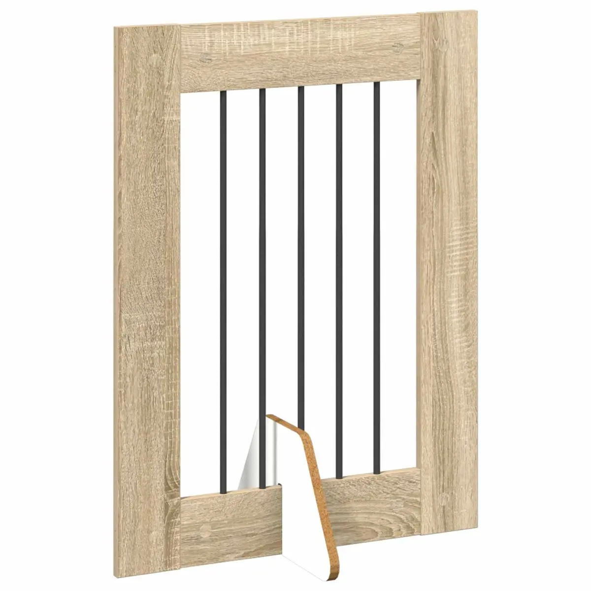 Foldable Dog Gate Indoor Pet Barrier 6 Panels 362cm Sonoma Oak