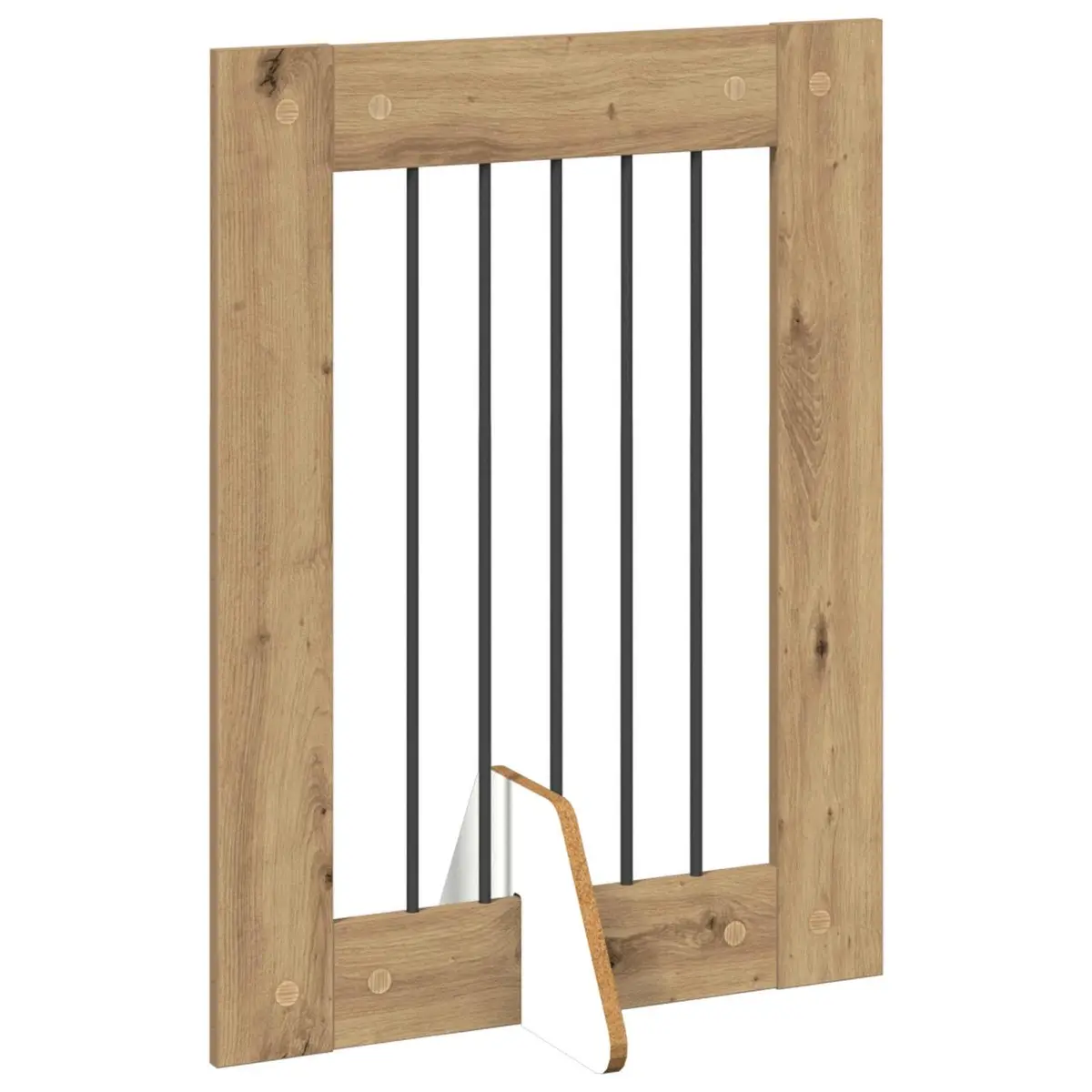 Foldable Dog Gate Pet Barrier 362 cm Indoor Puppy Fence 6 pcs Oak