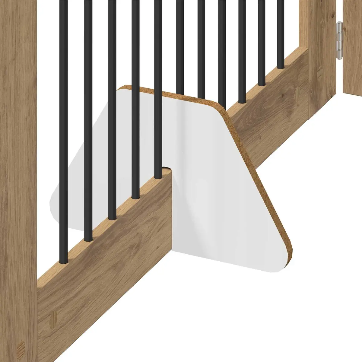 Foldable Dog Gate 200.5 cm Indoor Portable 2 pcs Brown