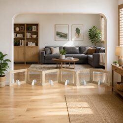 Reliable 6-Panel Dog Gate for Indoor Pet Containment