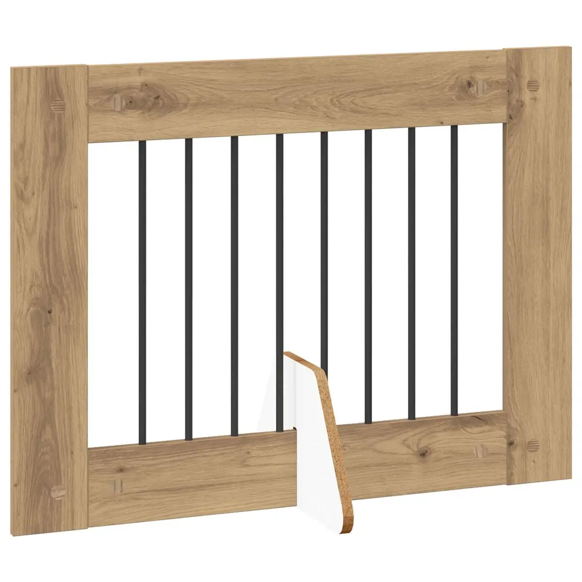 Foldable Dog Gate Indoor Pet Fence 160.5 cm Brown 2 Piece