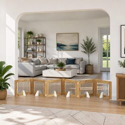 Reliable and Foldable Indoor Dog Gate in Brown