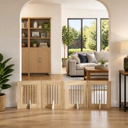 Reliable Foldable Dog Gate with 4 Panels for Pets