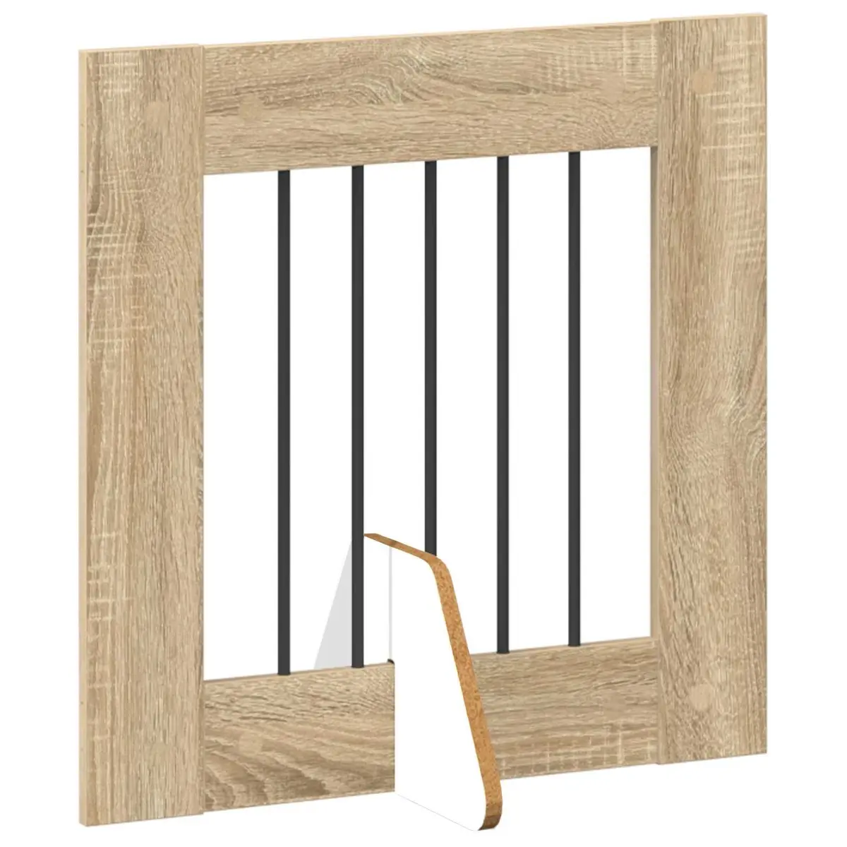 Foldable Dog Gate Freestanding Pet Barrier 362cm Sonoma Oak 6 Piece