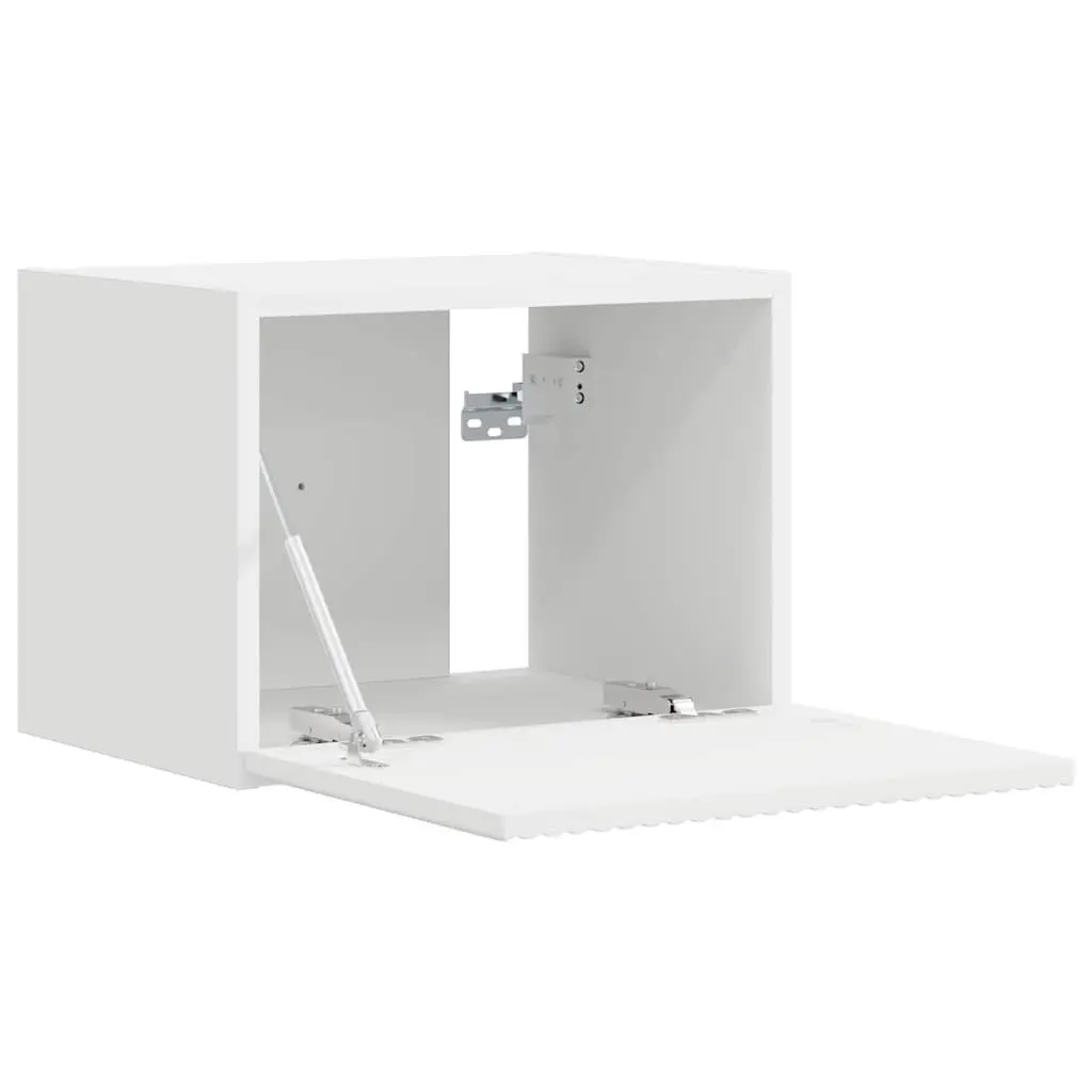 TV Wall Cabinet 2 pcs White Modern Storage Unit Living Room Media Organiser