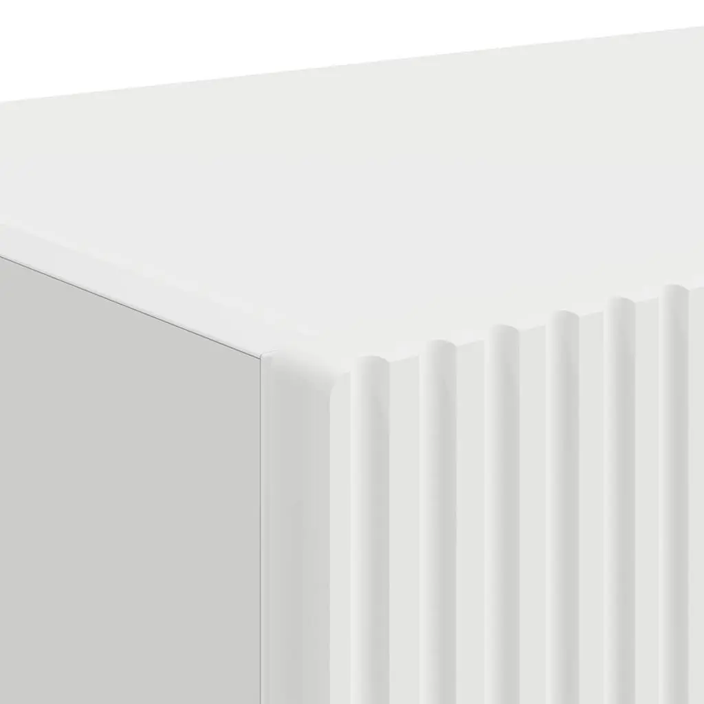 TV Wall Cabinet Modern Storage Unit 2 Pieces White