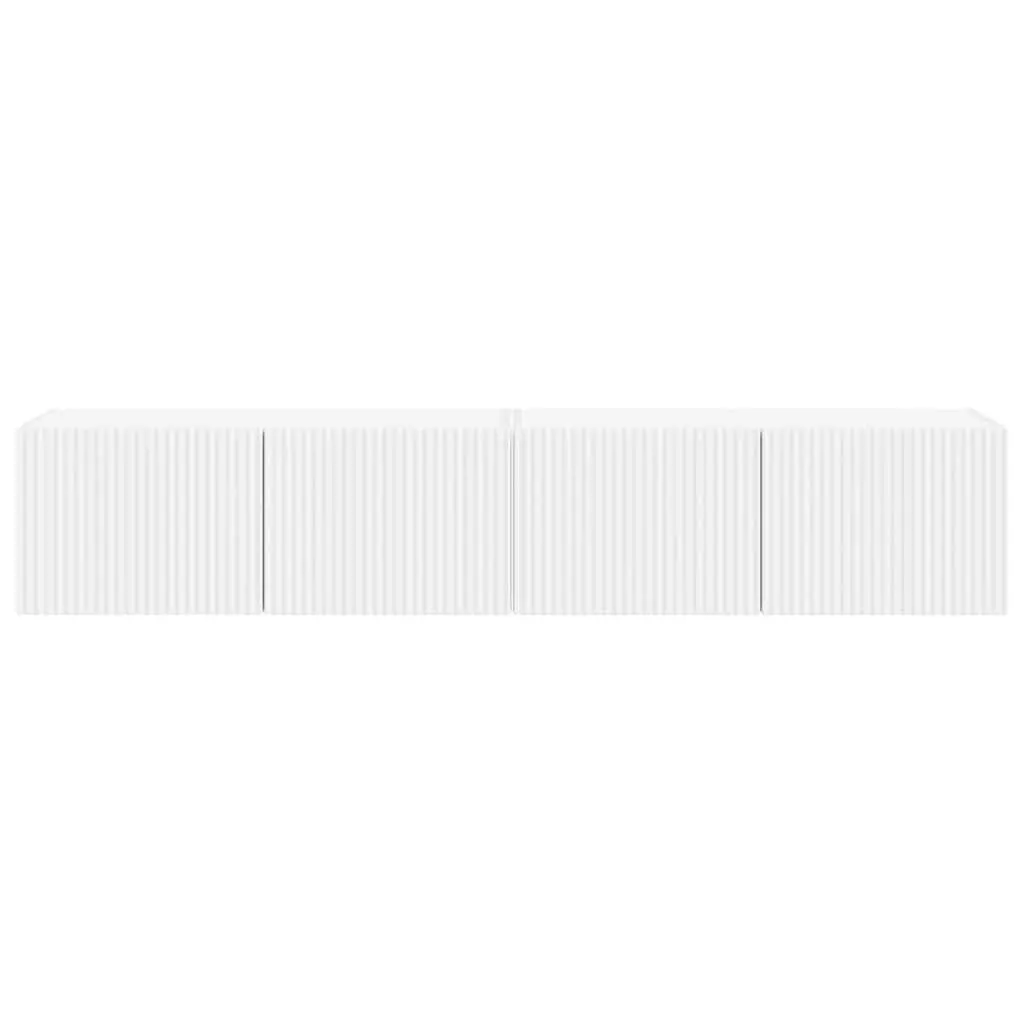 White TV Wall Cabinet Set, 2 Pieces