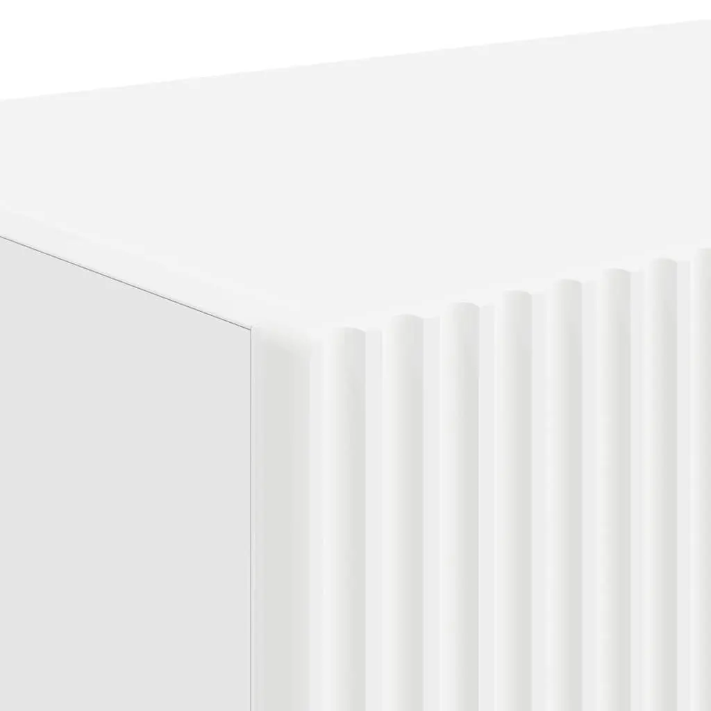 White TV Wall Cabinet Set, 2 Pieces