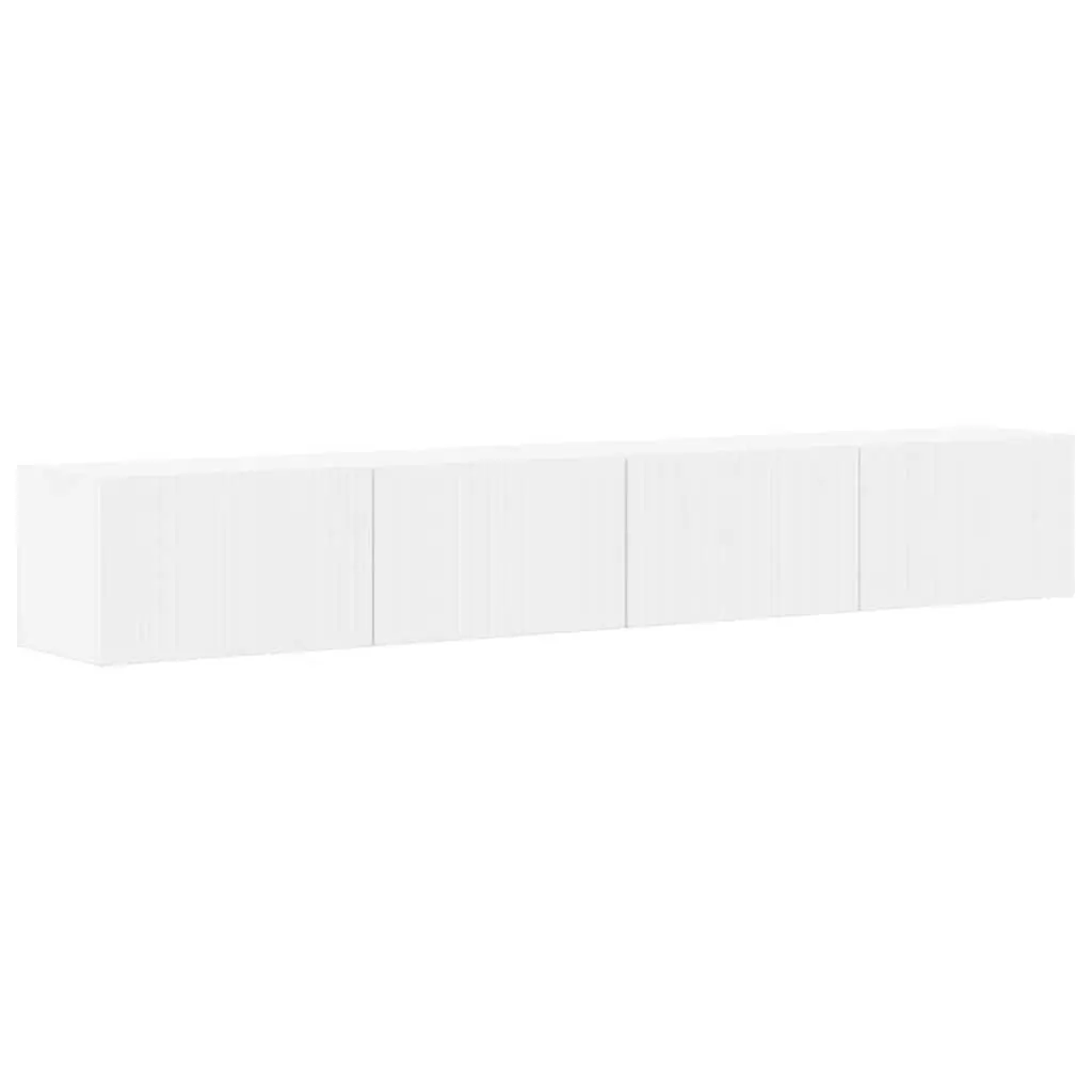 White TV Wall Cabinet Set for Storage Needs