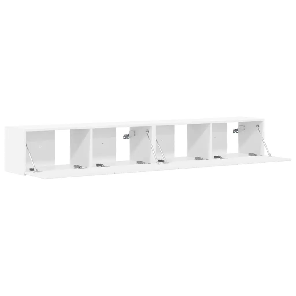 White TV Wall Cabinet Set for Storage Needs
