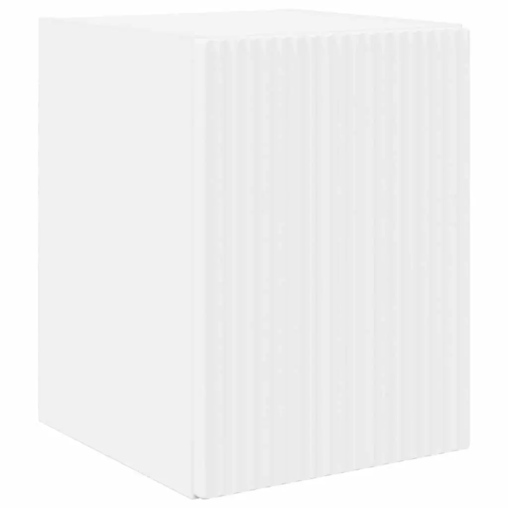 TV Wall Cabinet White 2 pcs Wall-Mounted Storage Unit Modern Living Room