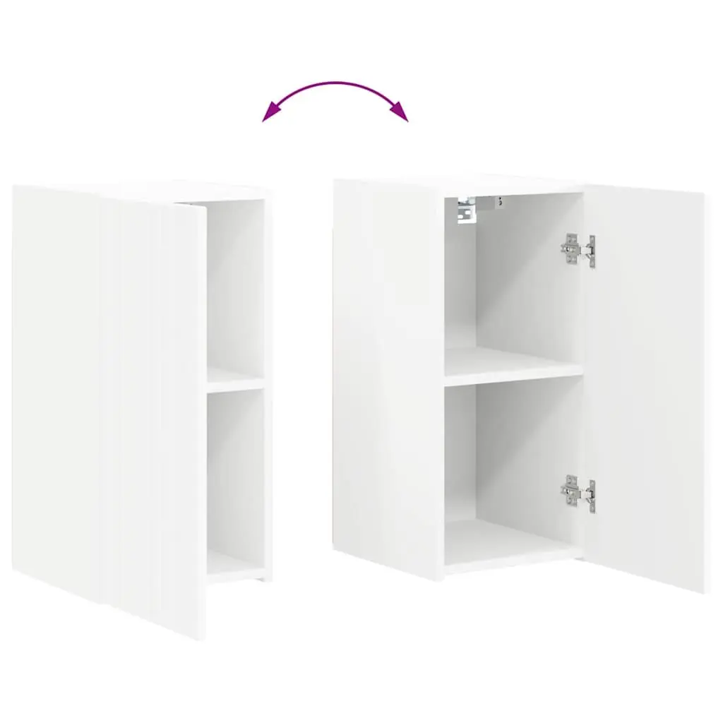 White TV Wall Cabinet with Ample Storage