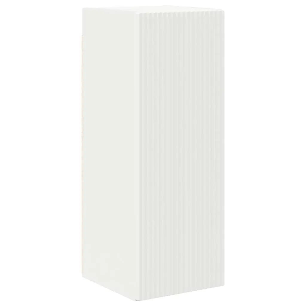 TV Wall Cabinet Modern Wall Mount Storage Unit 2 Pieces White