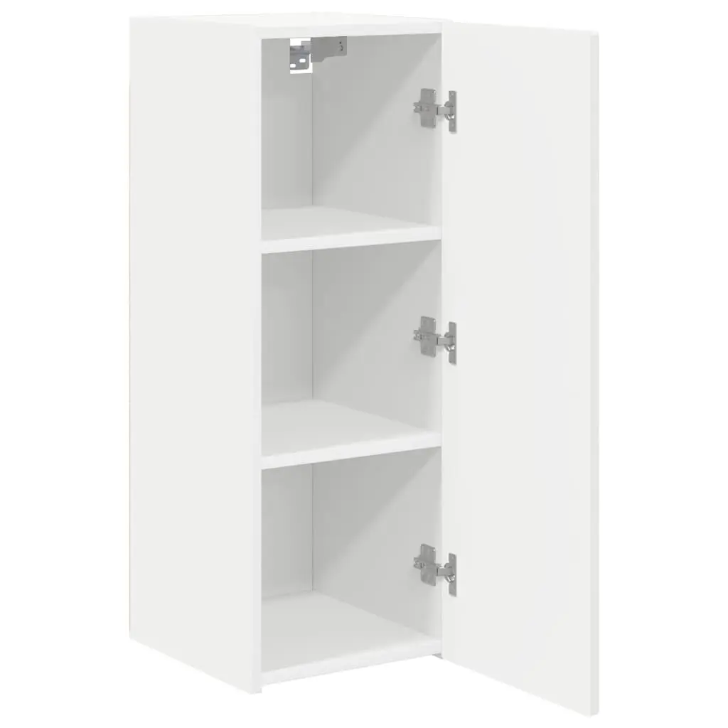 TV Wall Cabinet Modern Wall Mount Storage Unit 2 Pieces White