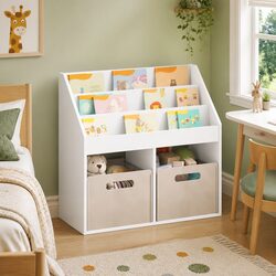 Warm and Reliable White Kids Bookshelf