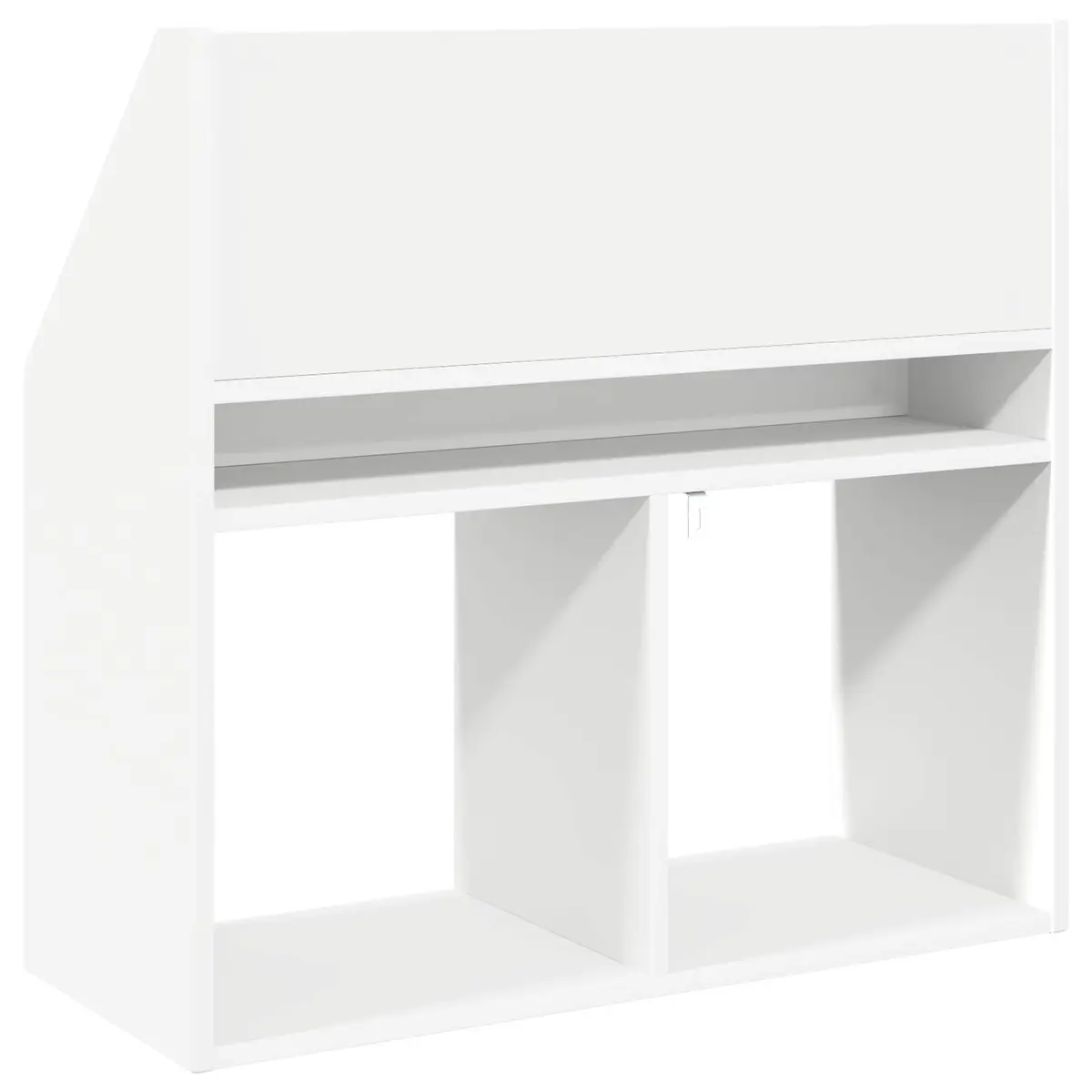 Kids Bookshelf White Modern Storage Cabinet Shelving Unit 72.5 x 29.5 x 69 cm