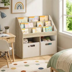 Reliable and Functional Kids Bookshelf in Brown Wood