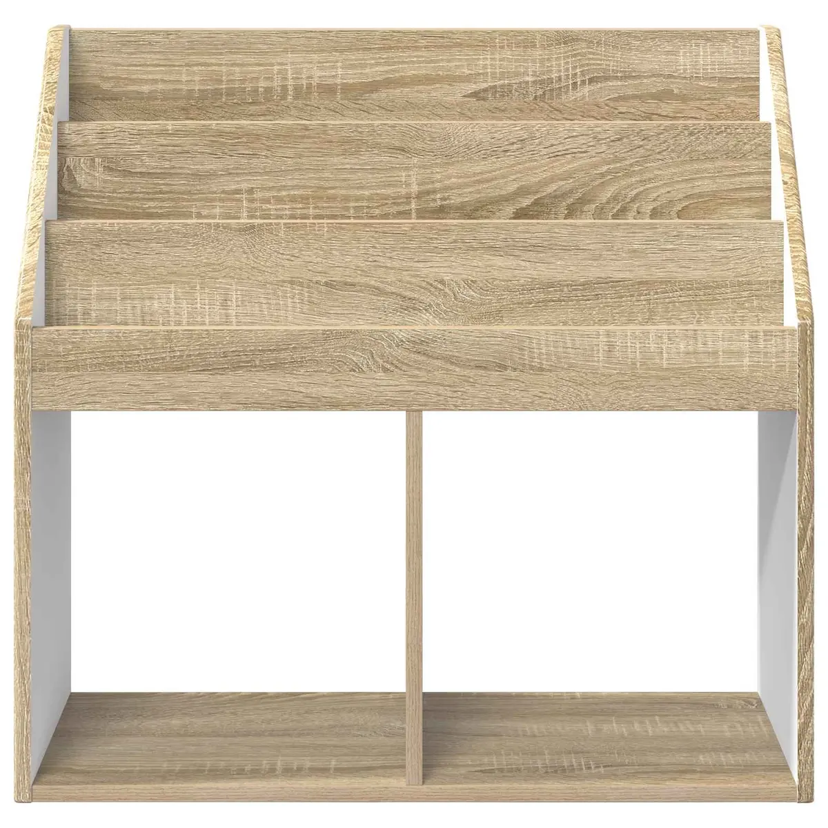 Kids Bookshelf Storage Unit Open Shelves Bedroom Playroom Organiser Brown Wood