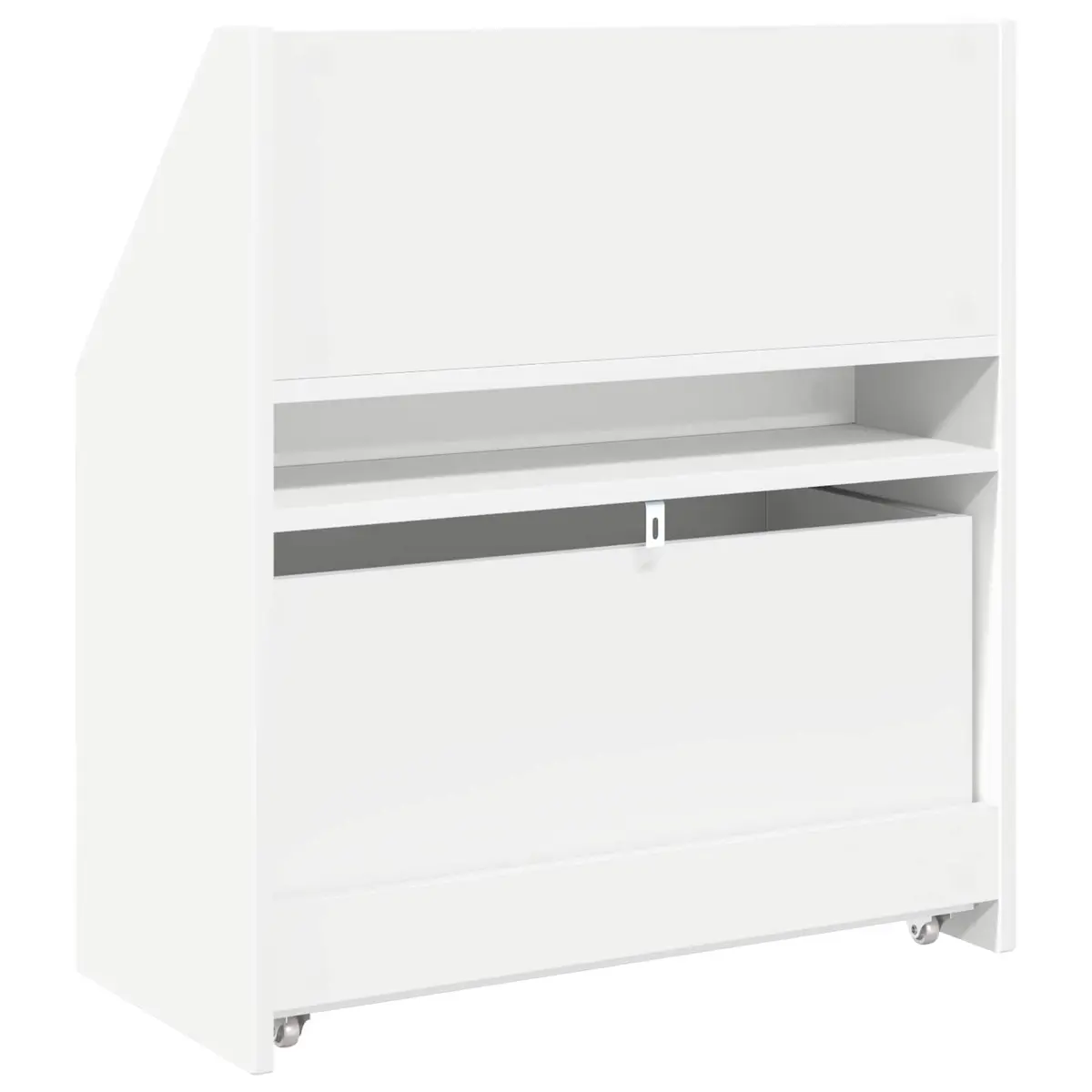 Kids Bookshelf Storage Cabinet White Free-standing Unit with Shelves and Drawers 60 x 29.5 x 69 cm