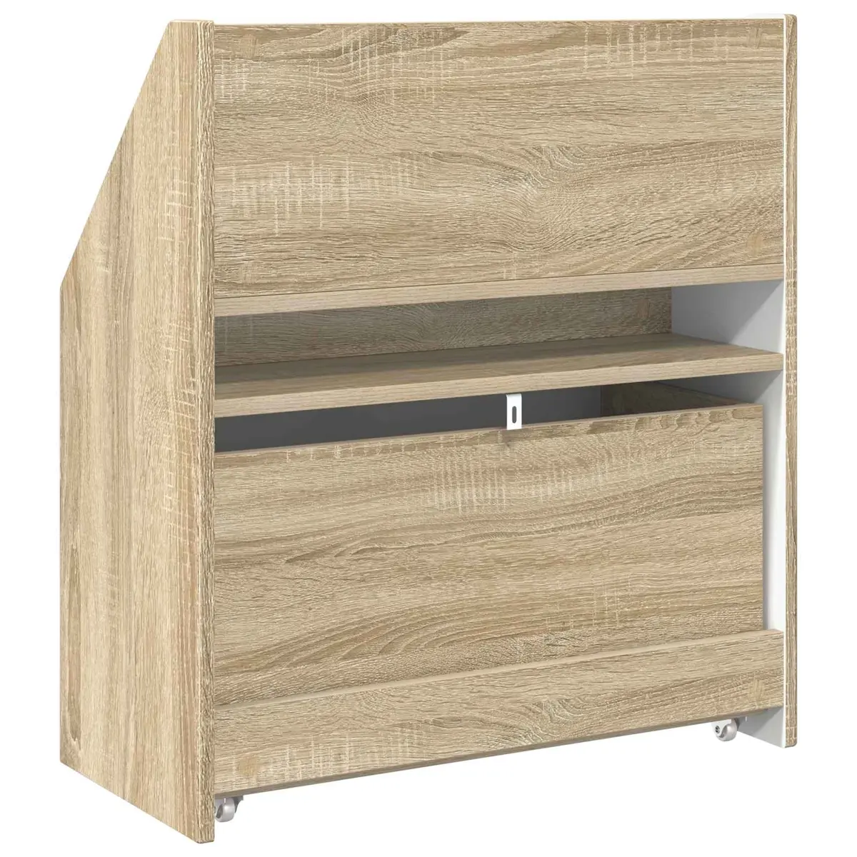 Kids Bookshelf Storage Cabinet Engineered Wood Free Standing Brown 60 x 29.5 x 69 cm