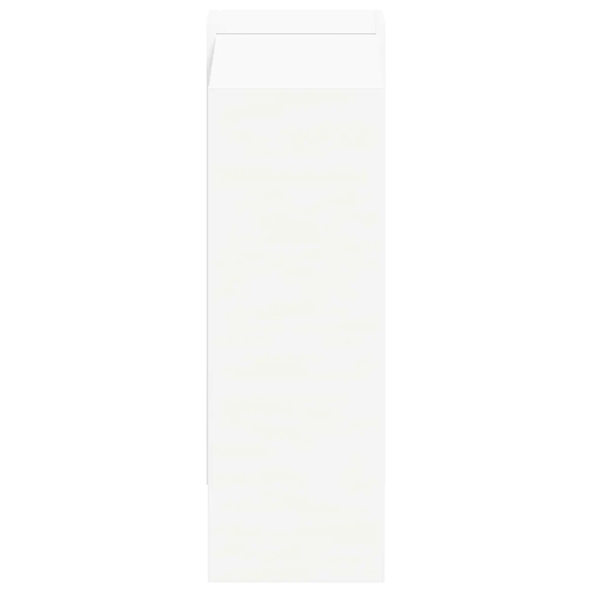 2-Tier Bookshelf Freestanding Storage White 52 x 25 x 71.5 cm Modern Bookcase