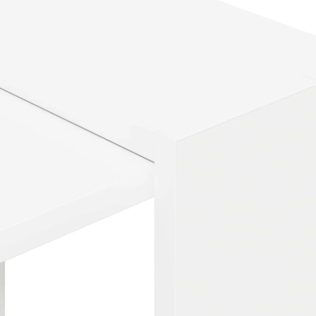 2-Tier Bookshelf Freestanding Storage White 52 x 25 x 71.5 cm Modern Bookcase