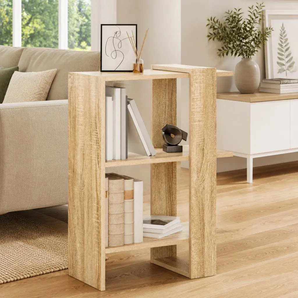 Bookshelf Freestanding Storage Display 52 x 25 x 71.5 cm Brown