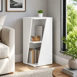 Reliable White Engineered Wood Bookcase at 33 x 32 x 70.5 cm