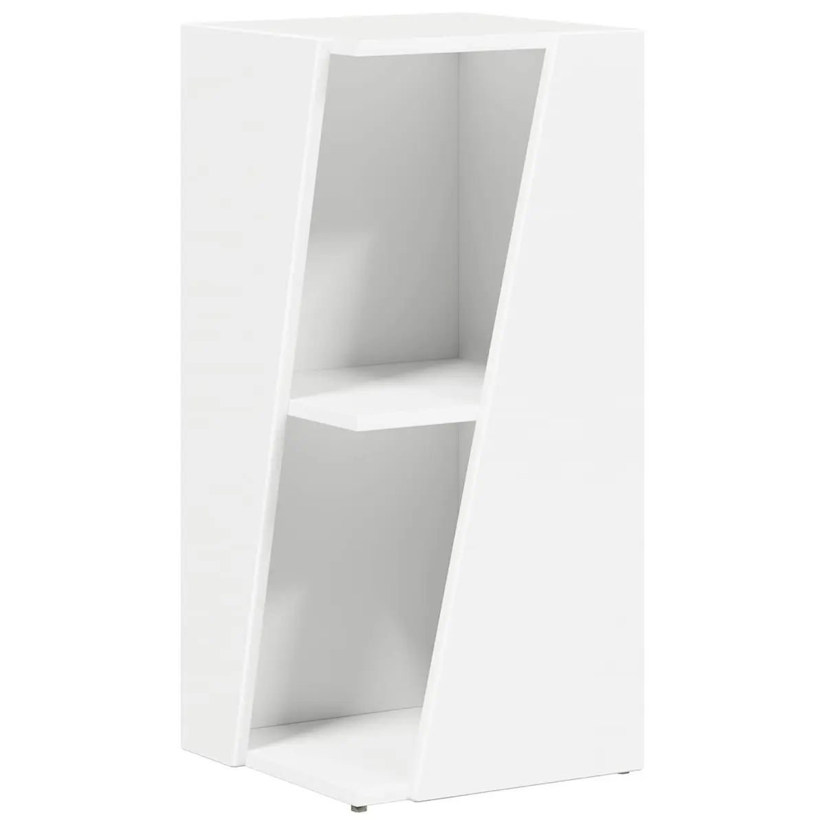 Side Shelf White Engineered Wood Free-standing Bookcase 33 x 32 x 70.5 cm