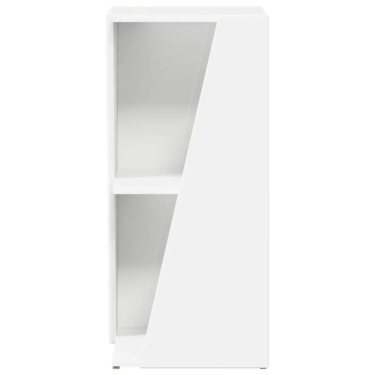 Side Shelf White Engineered Wood Free-standing Bookcase 33 x 32 x 70.5 cm