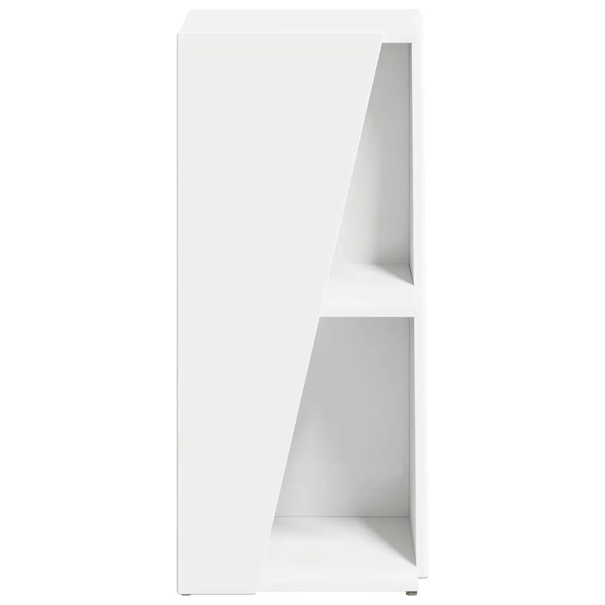 Side Shelf White Engineered Wood Free-standing Bookcase 33 x 32 x 70.5 cm