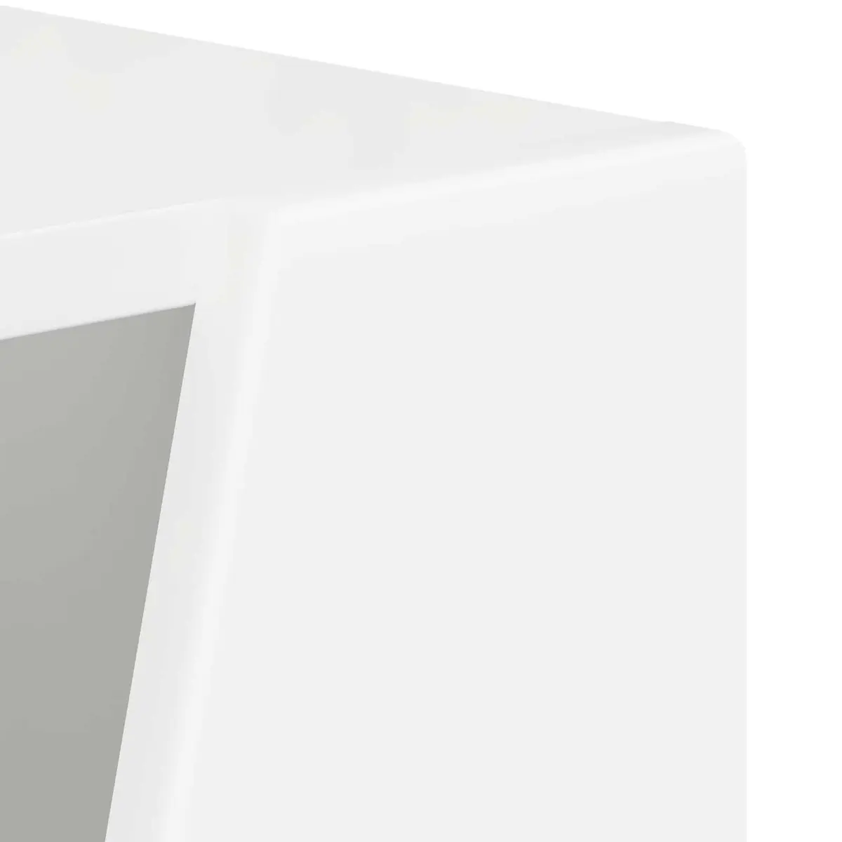 Side Shelf White Engineered Wood Free-standing Bookcase 33 x 32 x 70.5 cm