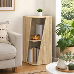 Reliable Side Shelf Bookcase Unit in Brown 33x32x70.5cm