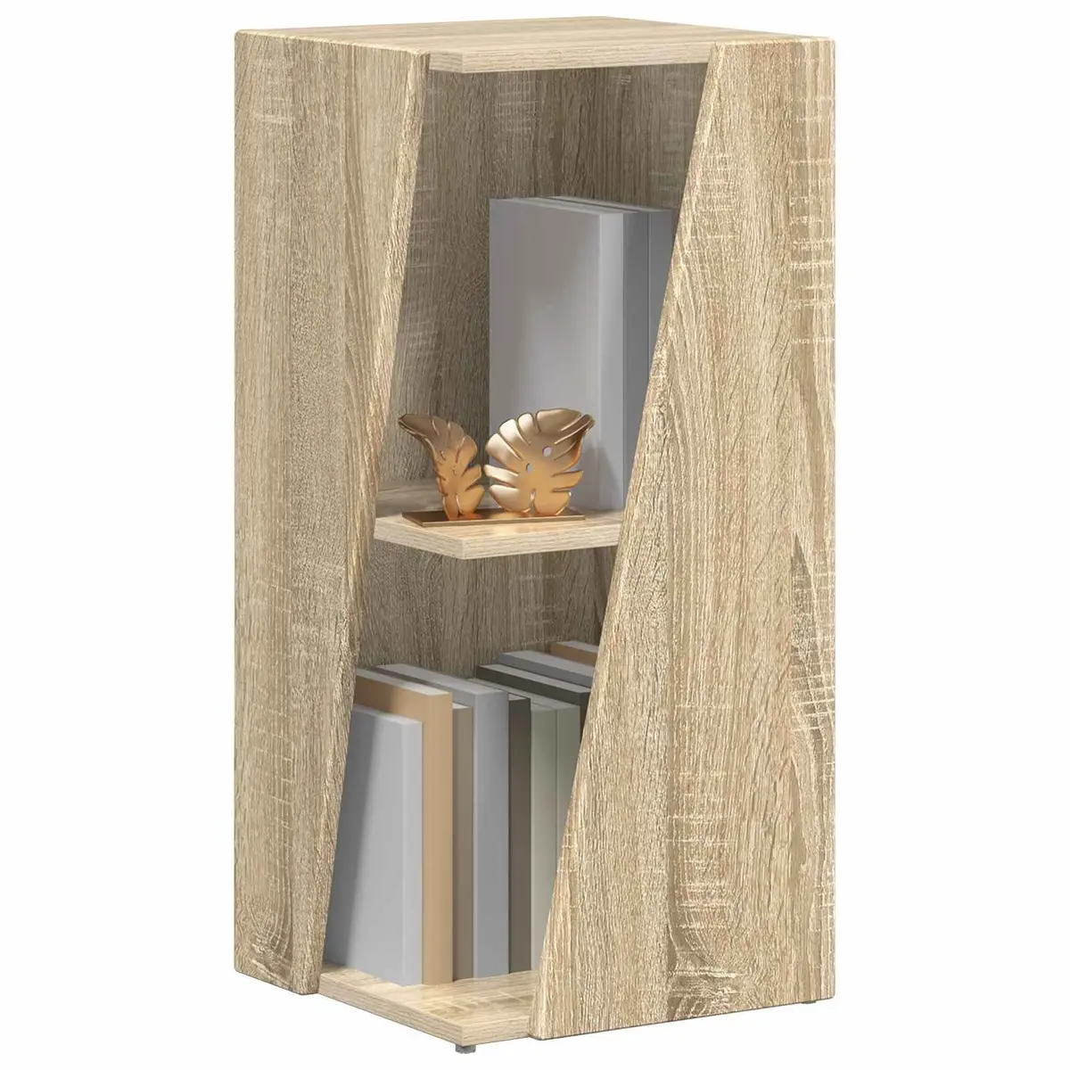 Side Shelf Bookcase Unit in Brown 33x32x70.5cm