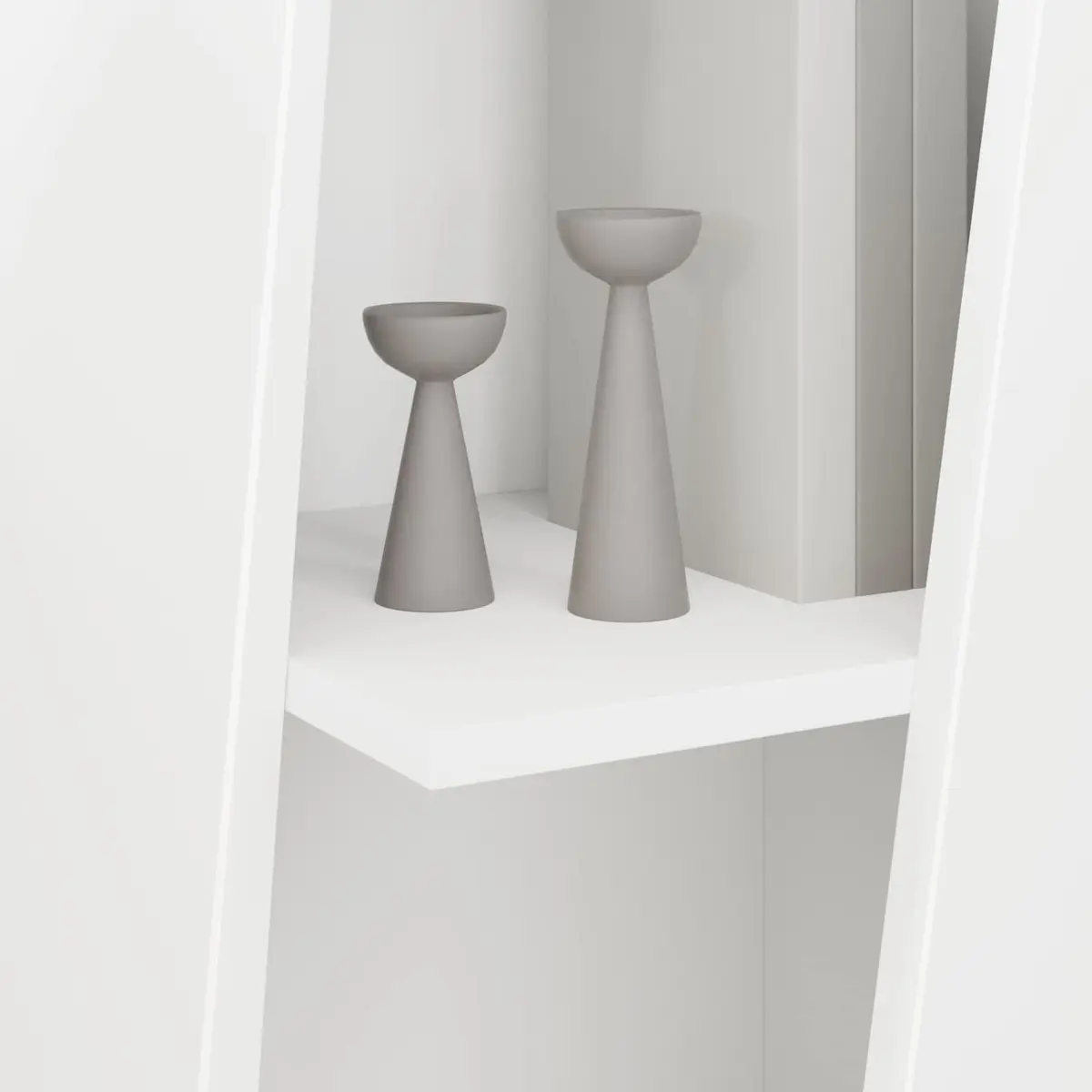 White Side Shelf Standing Bookcase Storage Display Unit Modern Design