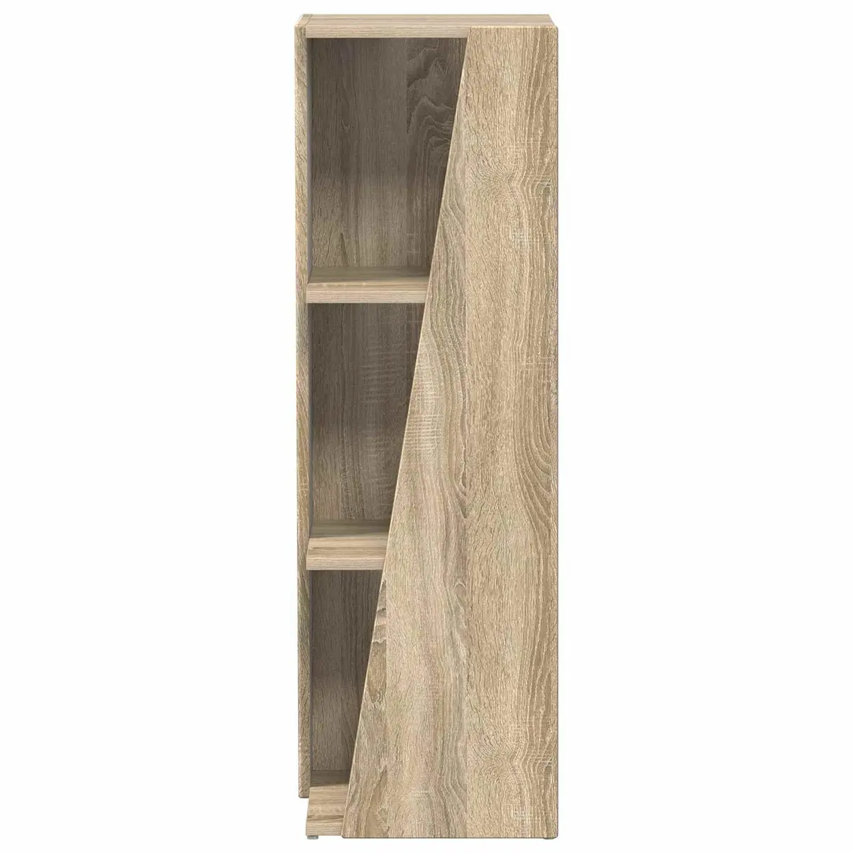 Side Shelf Bookcase Storage Unit Brown Engineered Wood 33 x 32 x 100.5 cm