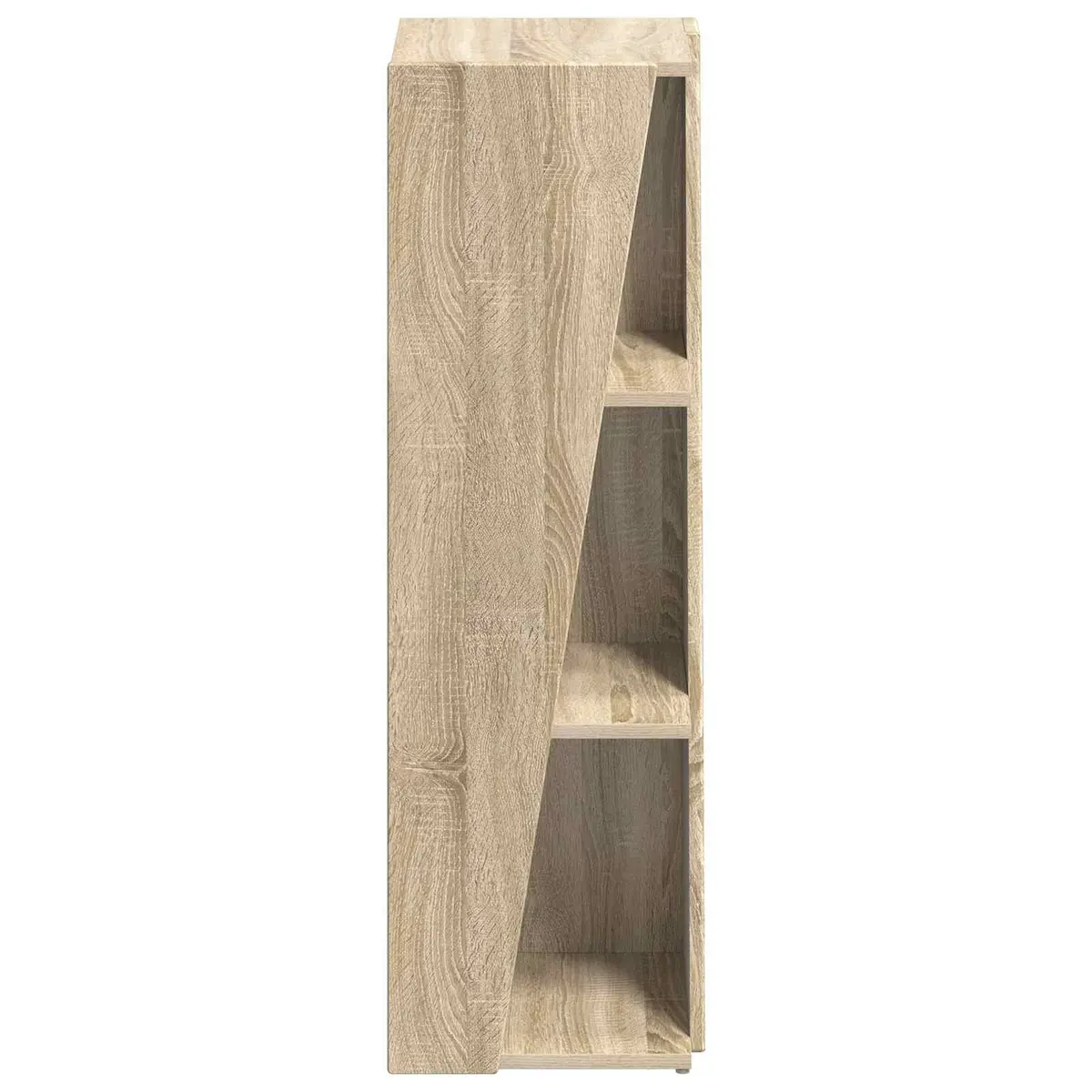 Side Shelf Bookcase Storage Unit Brown Engineered Wood 33 x 32 x 100.5 cm