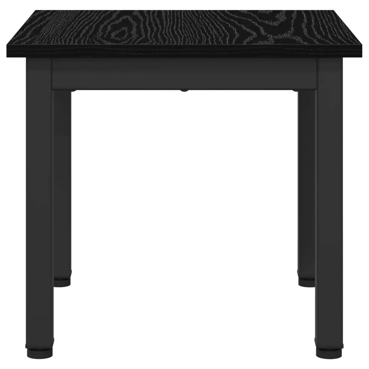 Coffee Table Black Modern Rectangular Living Room Accent Furniture Engineered