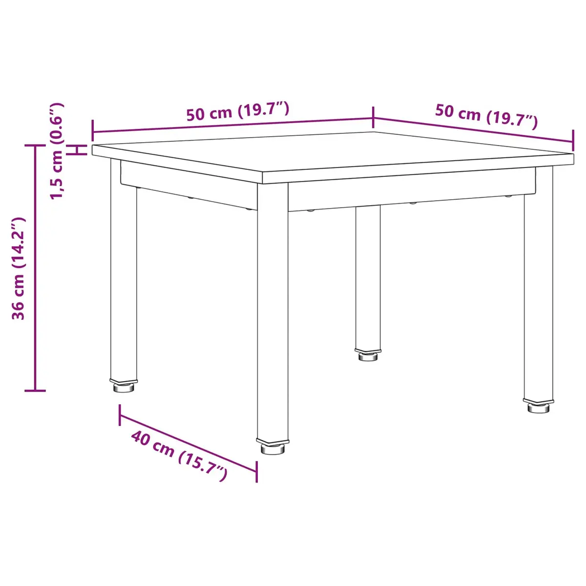 Coffee Table Black Oak Rectangular Living Room Accent Modern Minimalist Design
