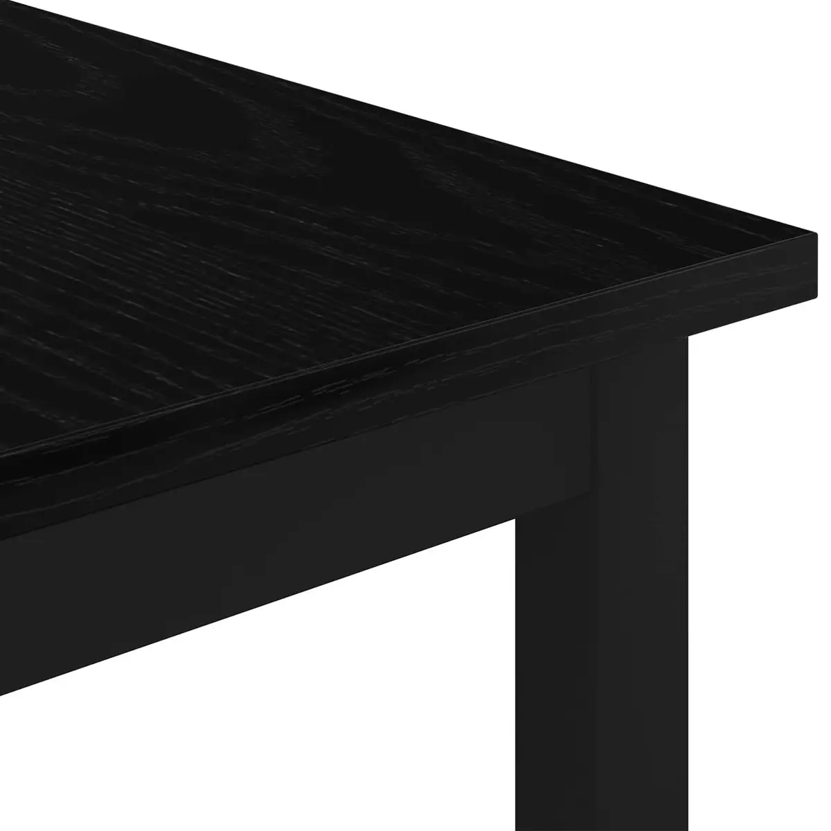 Coffee Table Black Rectangular Modern Living Room Accent Furniture 60x30x36cm