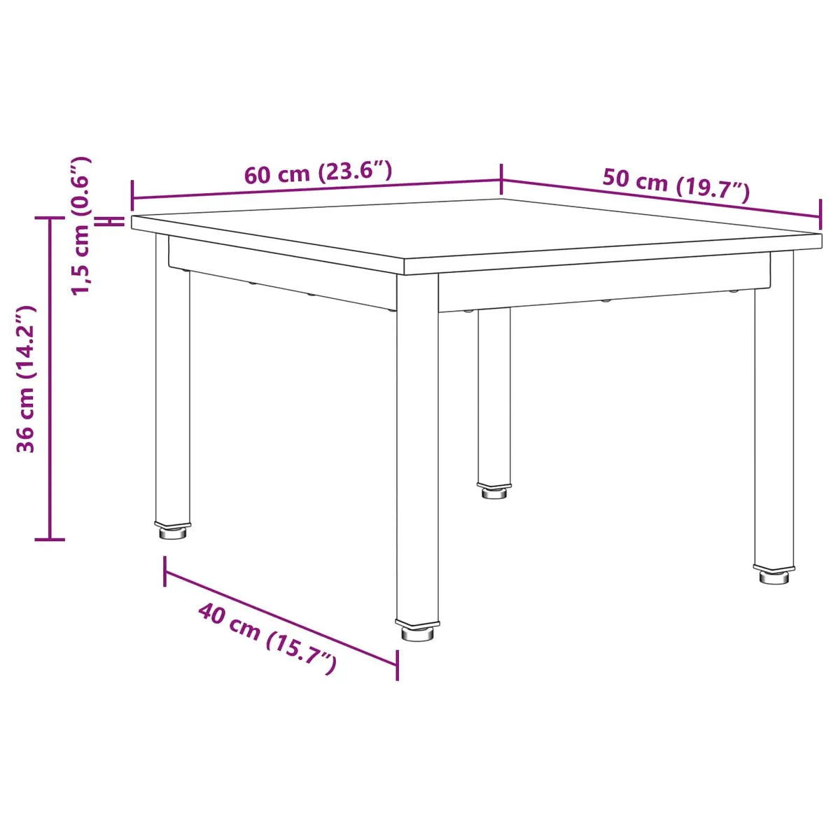 Black Coffee Table Modern Rectangular Living Room Furniture Engineered Wood
