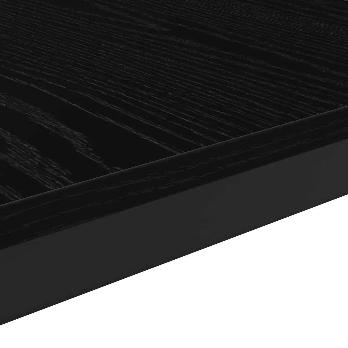 Black Coffee Table Modern Rectangular Living Room Furniture Engineered Wood